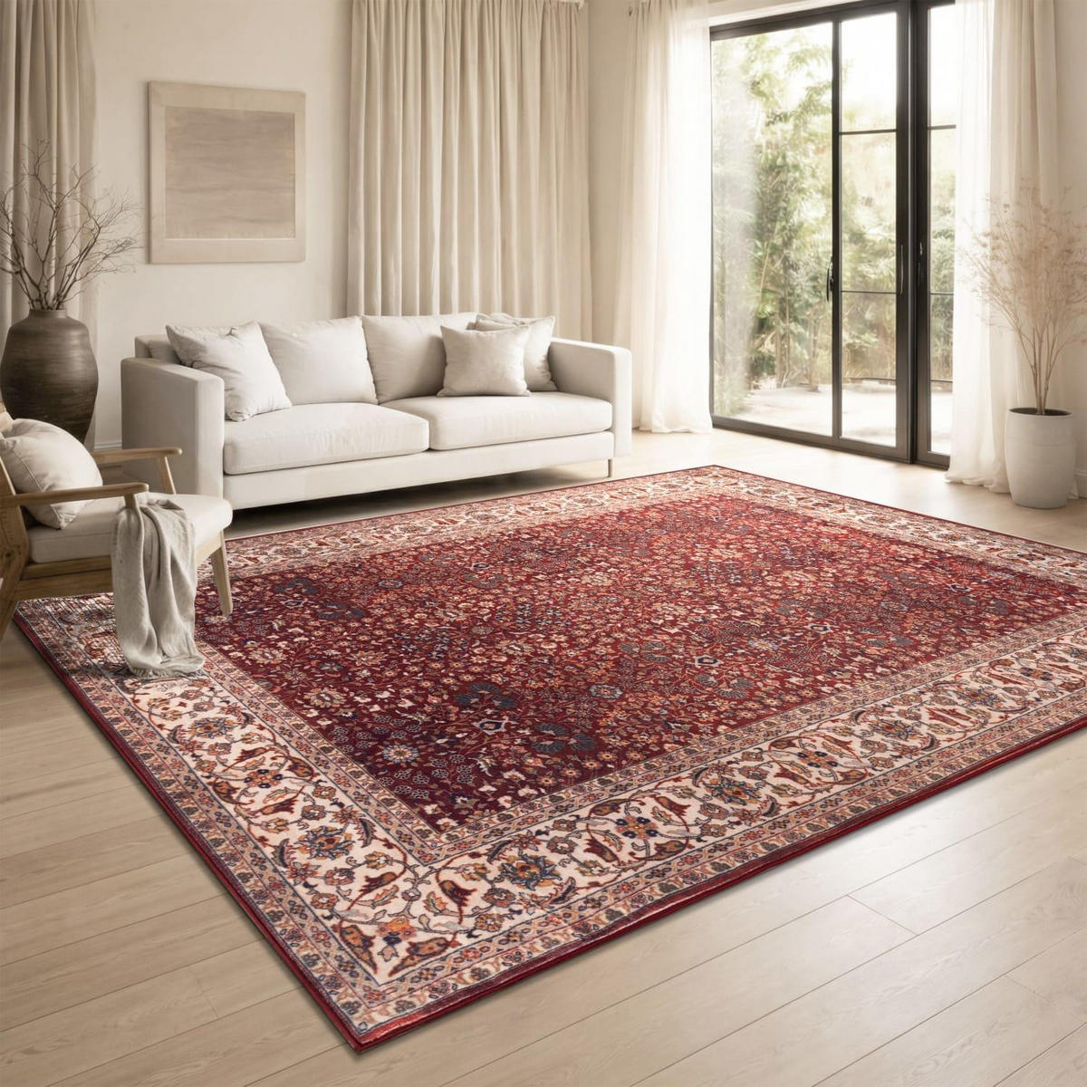 KURZFLOR-TEPPICH SEOUL 452 ROT 120X160 - Rot, Kunststoff (120/160cm) - Paco Home