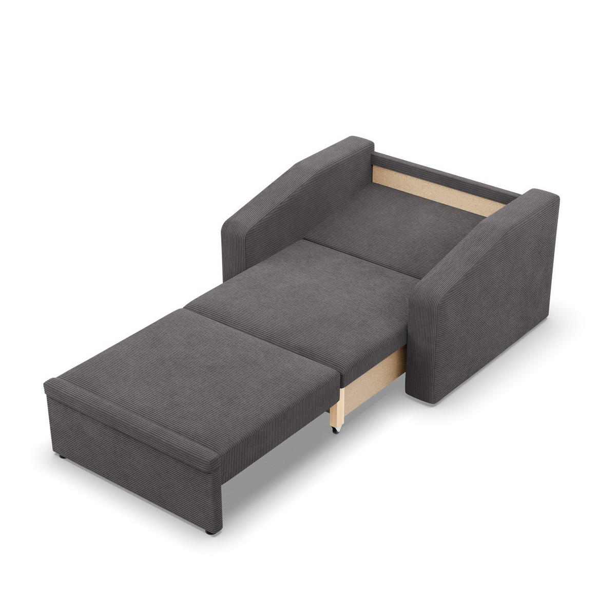 LOUNGESESSEL ORBIT, 80 CM, Cord - Dunkelgrau - Dunkelgrau, Textil (108/80/87cm)