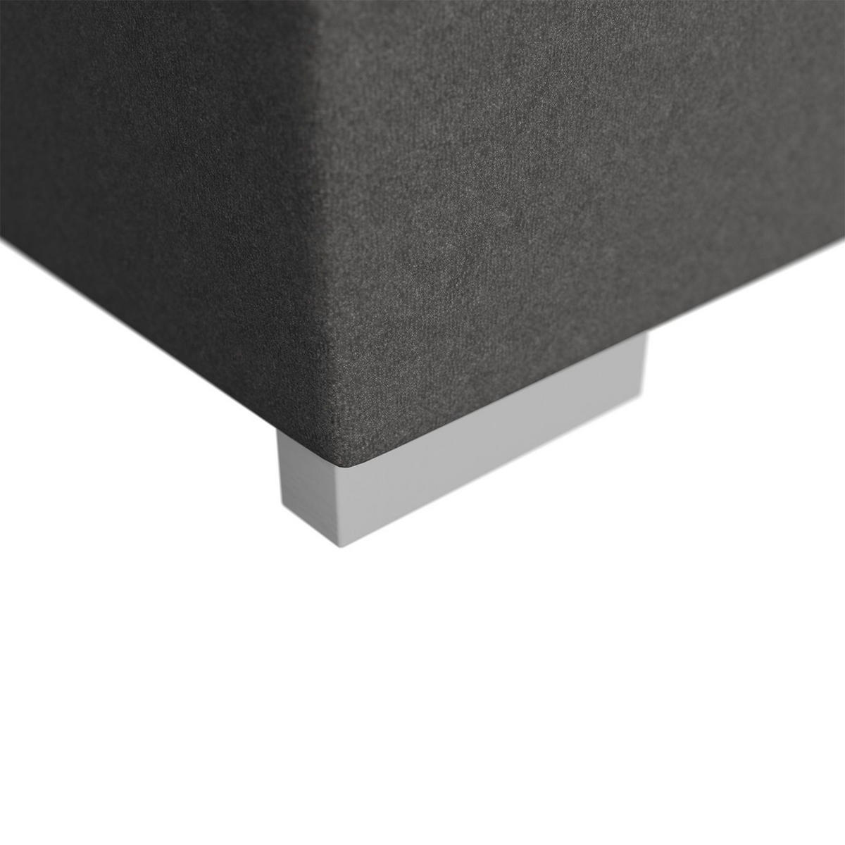 BOXBETT Seattle hellgrau 180x200 cm Malmo-Stoff - Hellgrau, Textil (180/200cm) - Juskys