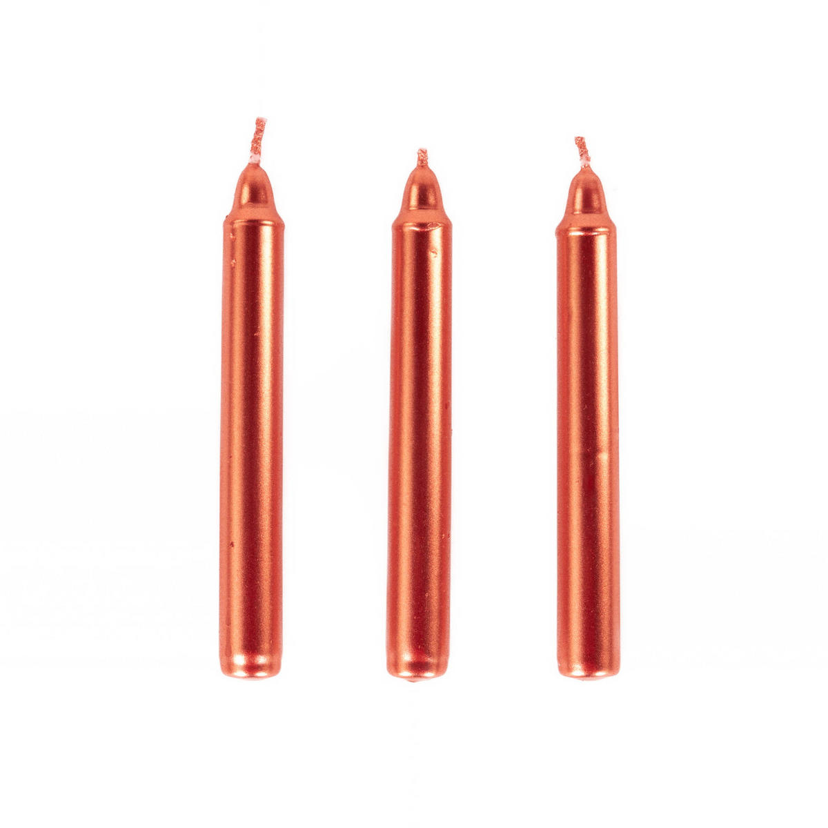 TISCHKERZEN Metall aus Paraffin 1,2/1,2/10 cm - Rot, Paraffin (1.2/10/1.2cm) - Home Styling Collection