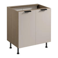 UNTERSCHRANK D80 – Sorento Beige – Beige / Eiche - Eichefarben/Beige, Holzwerkstoff (80/87/52cm) - ROYAL24_MARKT