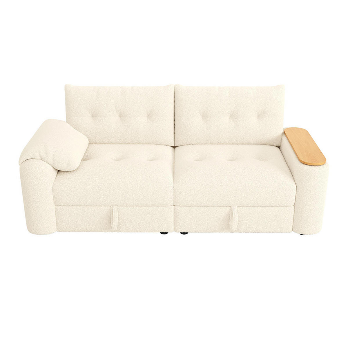 3-SITZER-SOFA mit Stauraum in Beige - Beige, Textil (80/87/207.5cm) - KOMHTOM