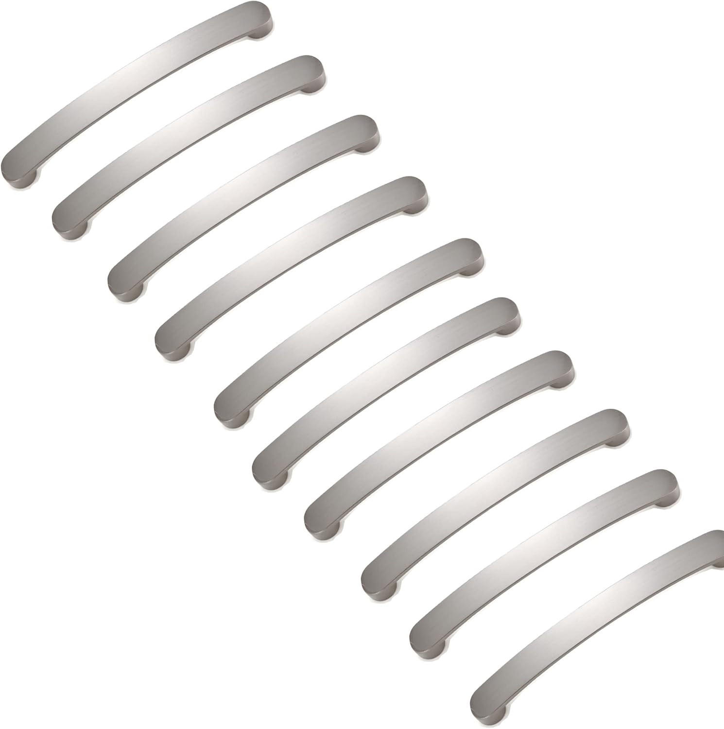 MÖBELGRIFF Nickel Gebürstet 10er-Set 128 mm - Silberfarben, Metall (2.4/2.4/14.3cm)
