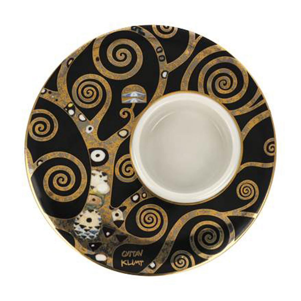 KERZENHALTER Gustav Klimt - Der Lebensbaum, Porzellan - Multicolor, Keramik (12/4/12cm) - Goebel