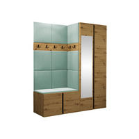 GARDEROBEN-SET Orion XII - Eiche Artisan/Mintgrün, Holzwerkstoff/Kunststoff (158/186/46cm) - MIRJAN24