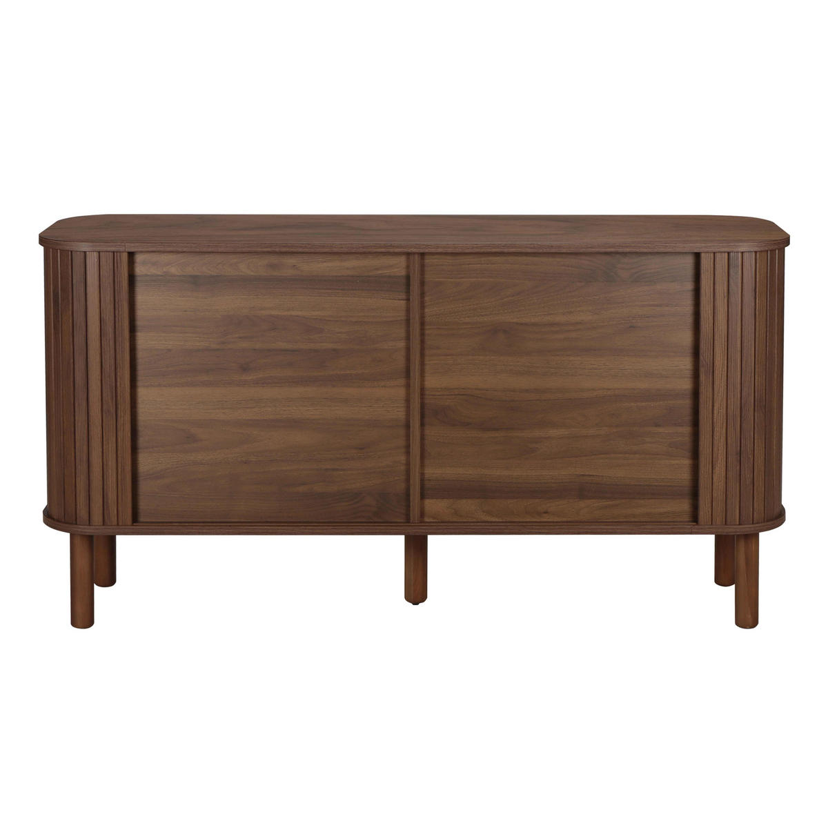 SIDEBOARD, dunkles Holzeffekt - Braun, Holz (40/76/140cm) - Oviala