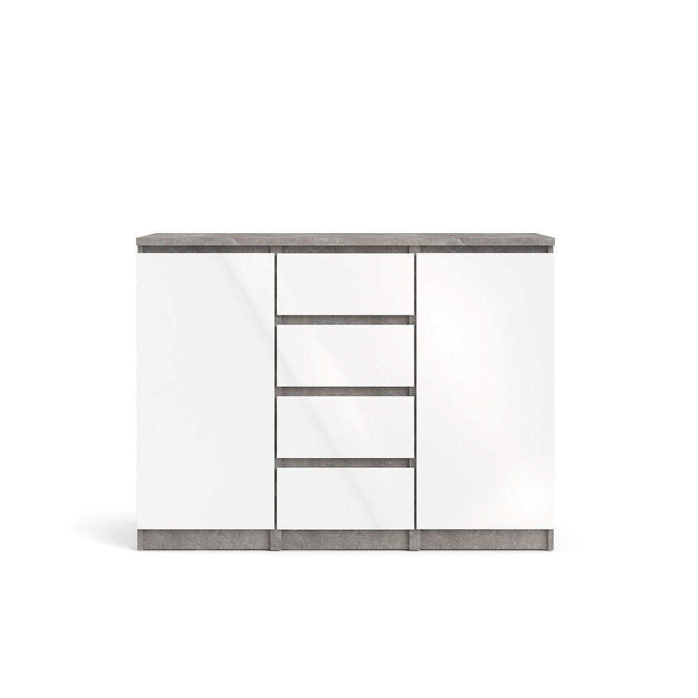 SIDEBOARD weiß - Grau, Holzwerkstoff (121/91/50cm) - ebuy24