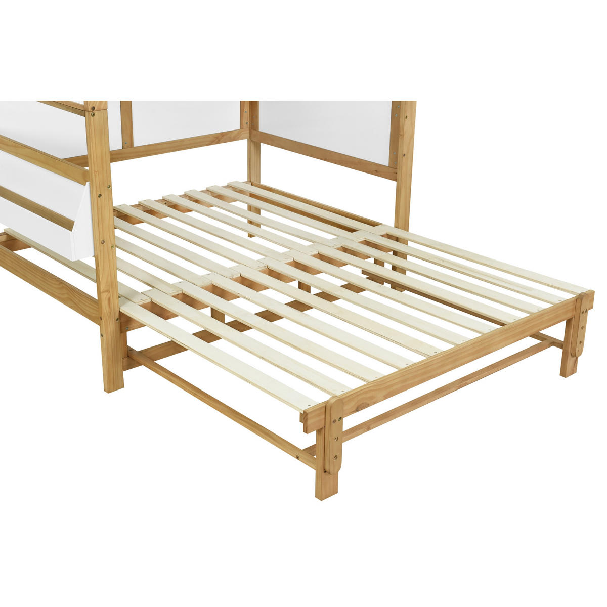 KINDERBETT 140/200 cm Weiß, Natur - Weiß/Naturfarben, Holz/Holzwerkstoff