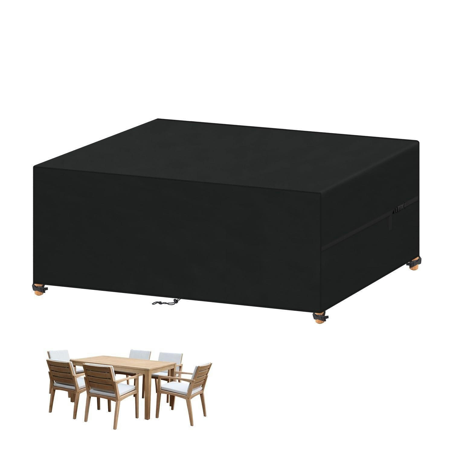 GARTENMÖBEL Abdeckung 180 x 100 x 75 cm Wasserdicht - Schwarz, Kunststoff (1/1/1cm)