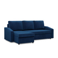 ECKSOFA MIT SCHLAFFUNKTION NEO, Dunkelblau - Blau, Textil (231/140cm) - Mebligo