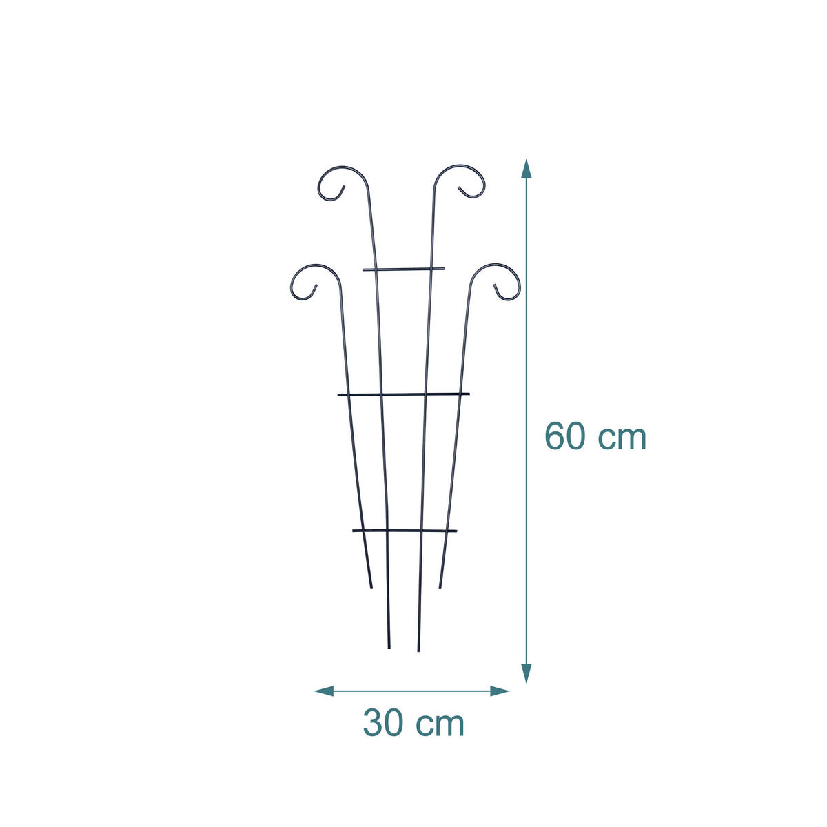 GRILAJ Negru 4-piese oțel 60x30 cm - negru, metal (30/60/0.5cm) - Relaxdays