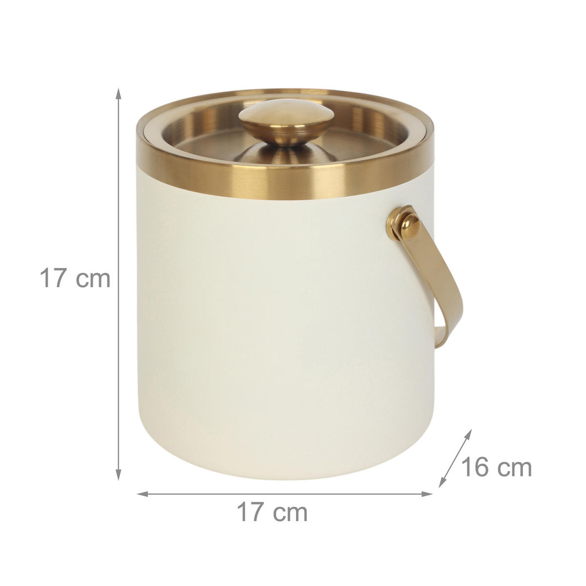EISEIMER Weiß Edelstahl doppelwandig mit Deckel 1,5 l - Weiß, Kunststoff/Metall (15/17cm) - Relaxdays