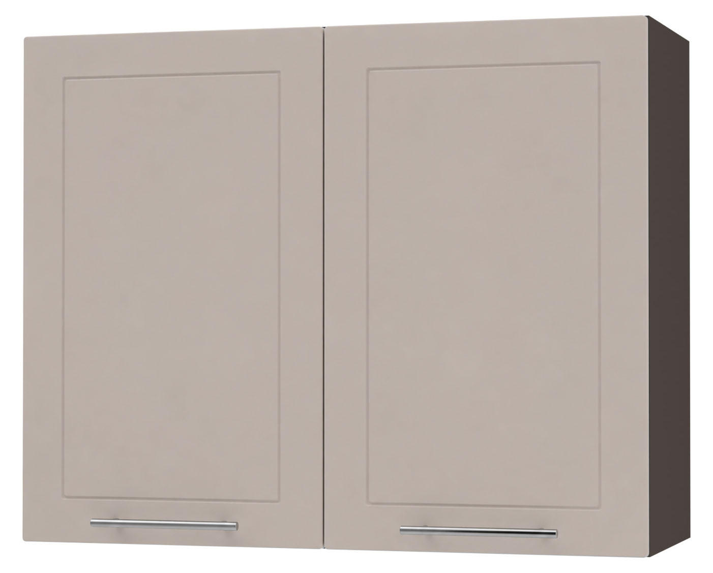 KÜCHENHÄNGESCHRANK Kvantum W3/90 Lava / Kaschmir Matt 90 / 32,5 / 72cm - Kaschmir/Dunkelgrau, Holz/Holzwerkstoff (90/72/32.5cm) - Feldmann-Wohnen