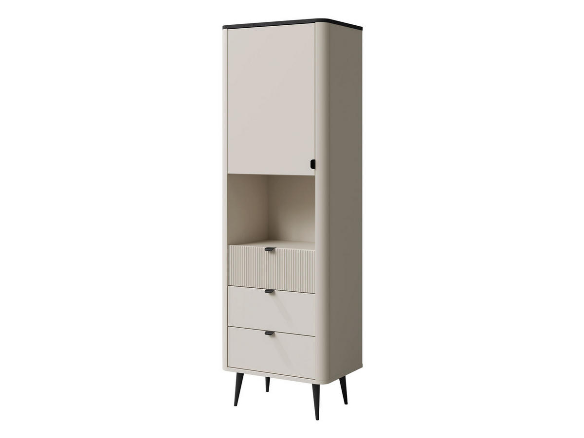 REGAL Marly 3S1D RE04 - Kaschmir/Schwarz, Holzwerkstoff/Metall (60/191/40cm) - MIRJAN24