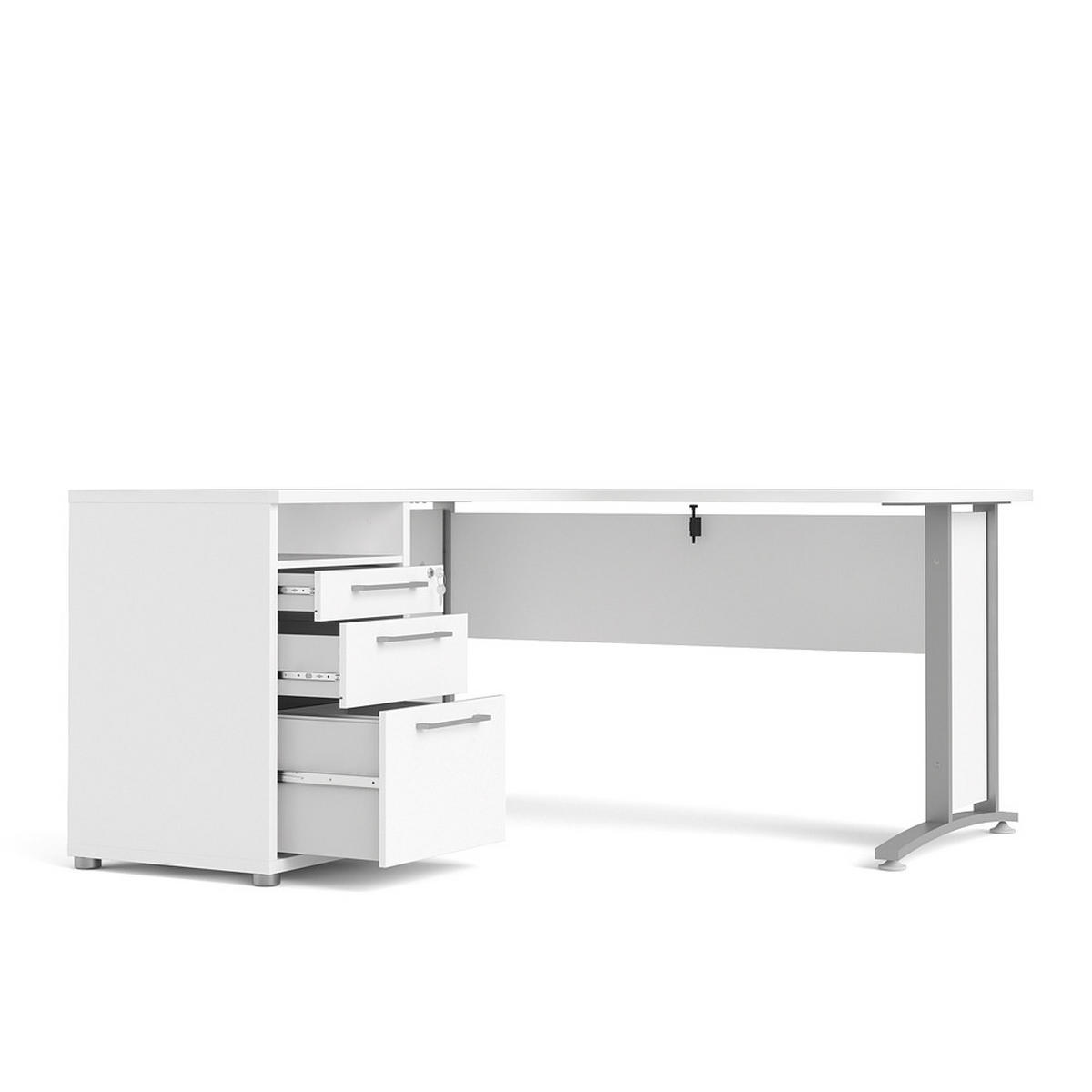 ECKSCHREIBTISCH Weiß - Weiß, Holzwerkstoff (151/159/75cm) - ebuy24