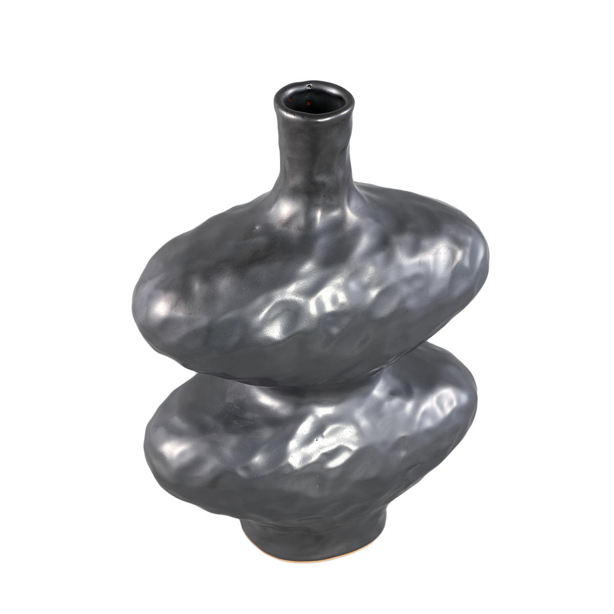 VASE Chelsean Schwarz 28/16/40cm - Schwarz, Keramik (40cm) - PTMD Collection