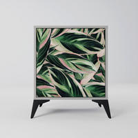 SIDEBOARD EERIE STROMANTHE, Grau, 57,5x42x70,5 cm, Schwarze Metall-Sternfüße - Multicolor/Schwarz, Holzwerkstoff/Metall (57.5/70.5/42cm) - SpaceRebels