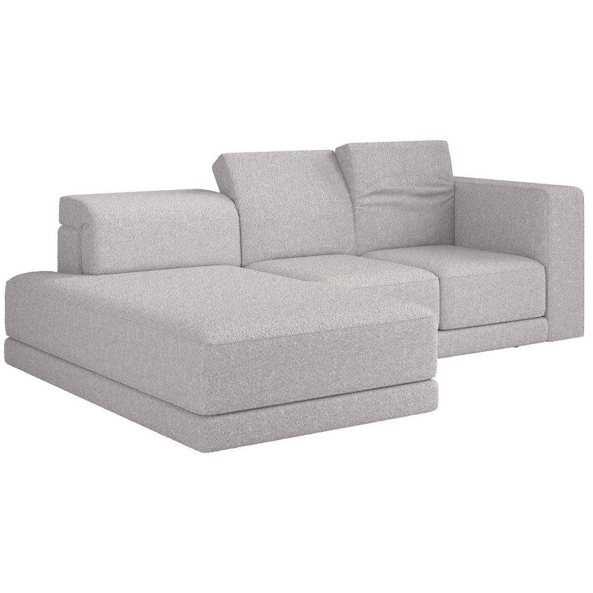 ECKSOFA Novals L-Form, 4-Sitzer, links 278 cm - Hellgrau/Schwarz, Holz/Kunststoff (278/168cm) - Selsey