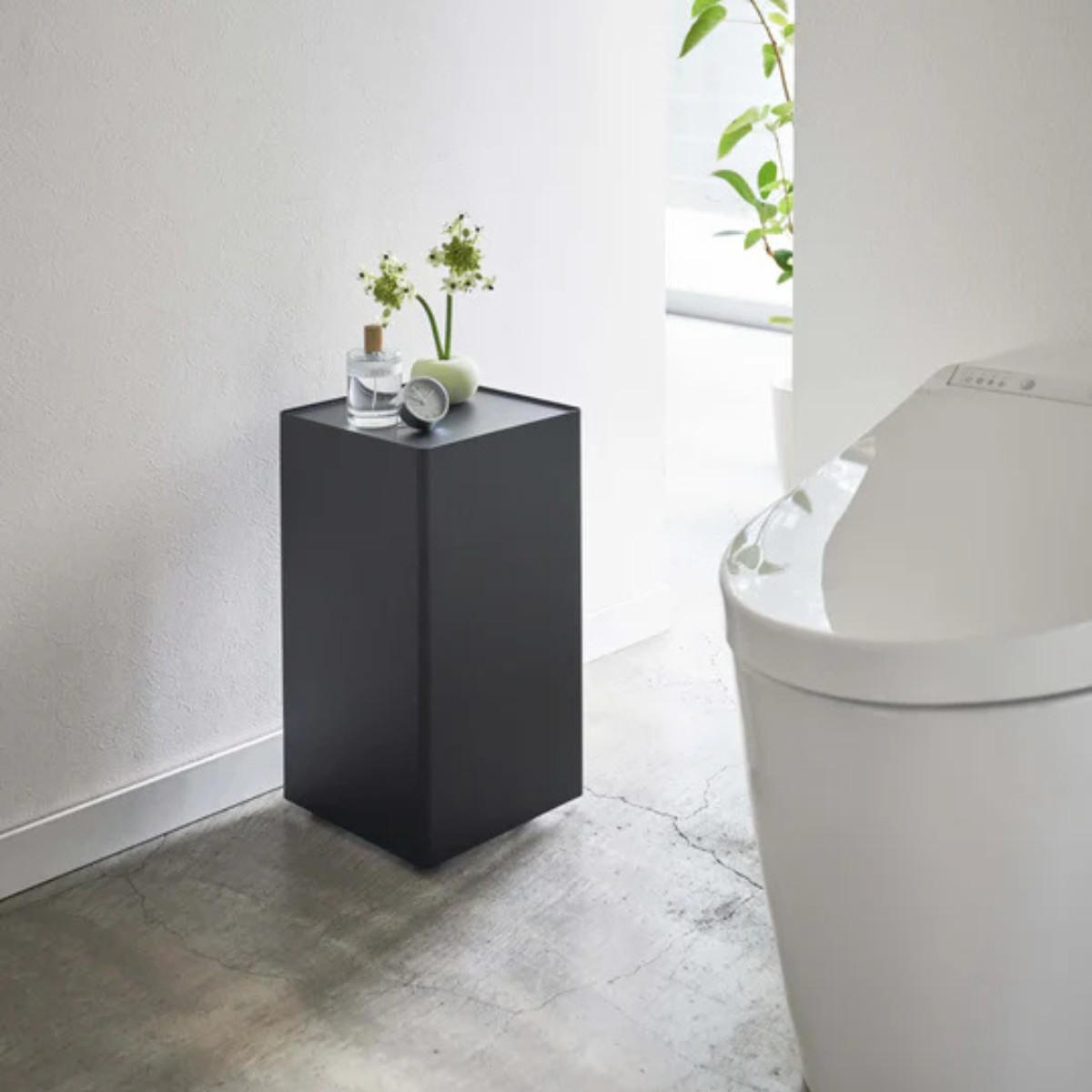 TOILETTENPAPIER-AUFBEWAHRUNG Tower schwarz 23/43/23 cm - Schwarz, Metall (23/43/23cm) - Yamazaki