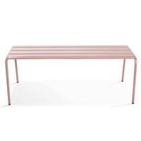 GARTENBANK, Rosa - Pink, Metall (52/46/120cm) - Oviala