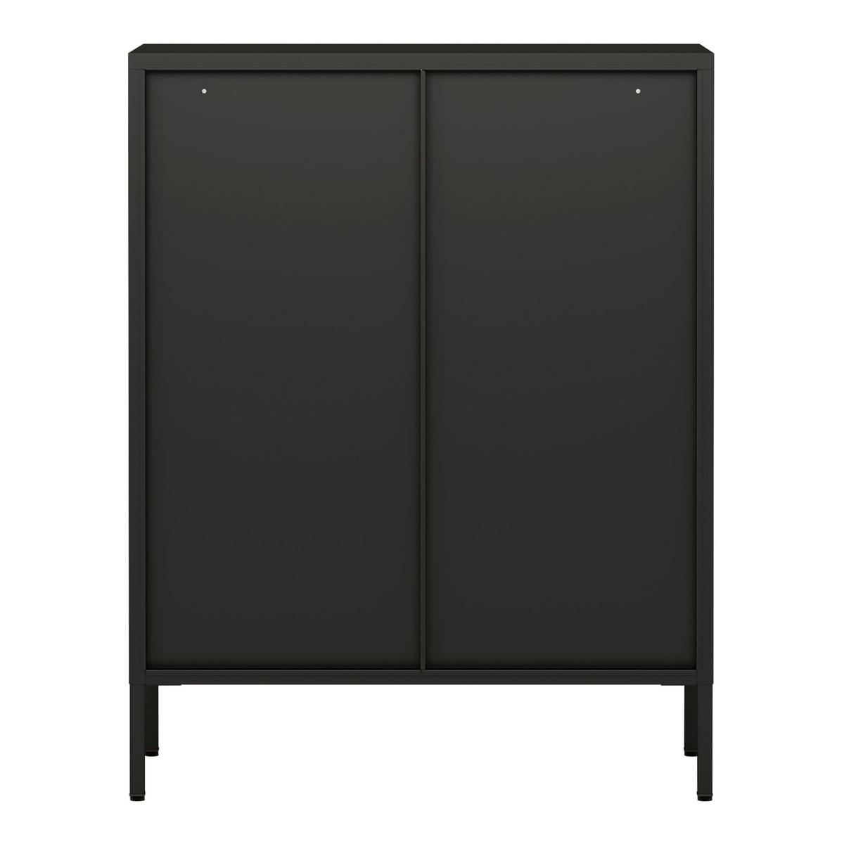 VITRINE Fauske - Schwarz, Metall (80/101.5/40cm) - [en.casa]