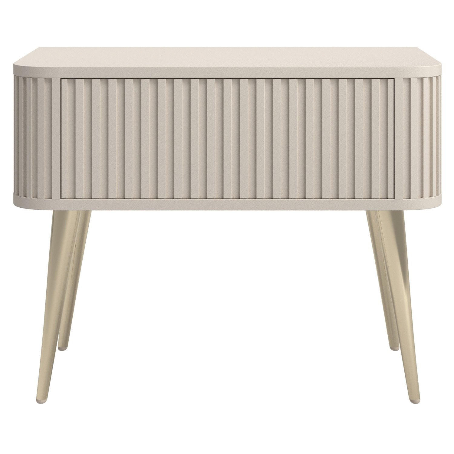 NACHTTISCH Ovarlo Greige 63 cm - Taupe/Goldfarben, Holzwerkstoff/Metall (63.2/49.2/38cm) - Selsey