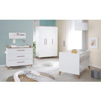 BABYZIMMERSET Ole 3-teilig - Weiß, Holzwerkstoff (118/190/52cm) - Roba