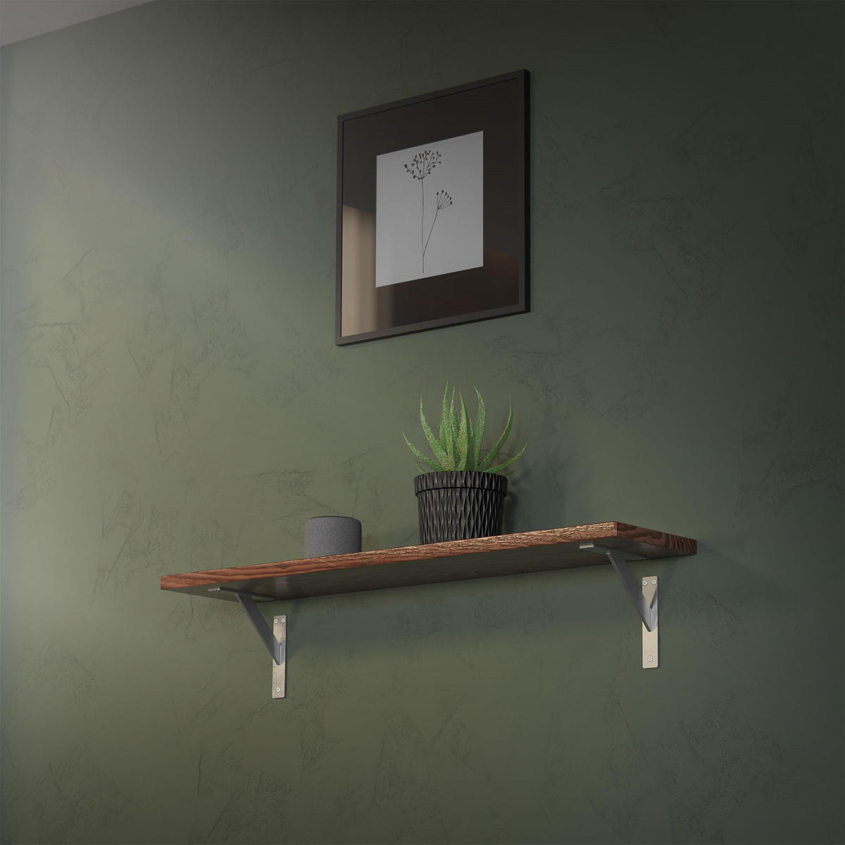 DRŽÁKY NA POLICE - stříbrná, kov (18/3/18cm) - ML-DESIGN