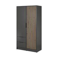 KLEIDERSCHRANK – 105 cm – Nelly – Graphitfarben - Graphitfarben, Holzwerkstoff (105/200/51cm) - hi-markt
