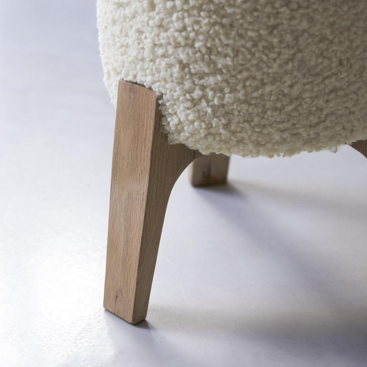 HOCKER Drum Weiß aus Stoff - Weiß, Textil (40/48/40cm) - Tikamoon