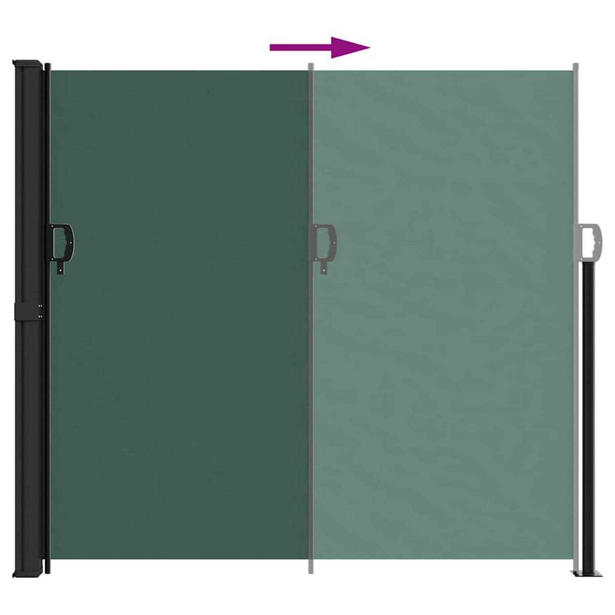 SEITENMARKISE Ausziehbar Dunkelgrün 180/600 Cm - Grün, Textil (180/600cm) - vidaXL