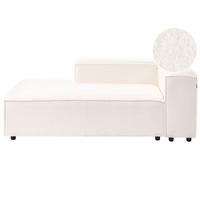 CHAISELONGUE-RECHTSSEITIGE Bouclé Cremeweiß Ardal - Creme, Textil (119/68/180cm) - Beliani