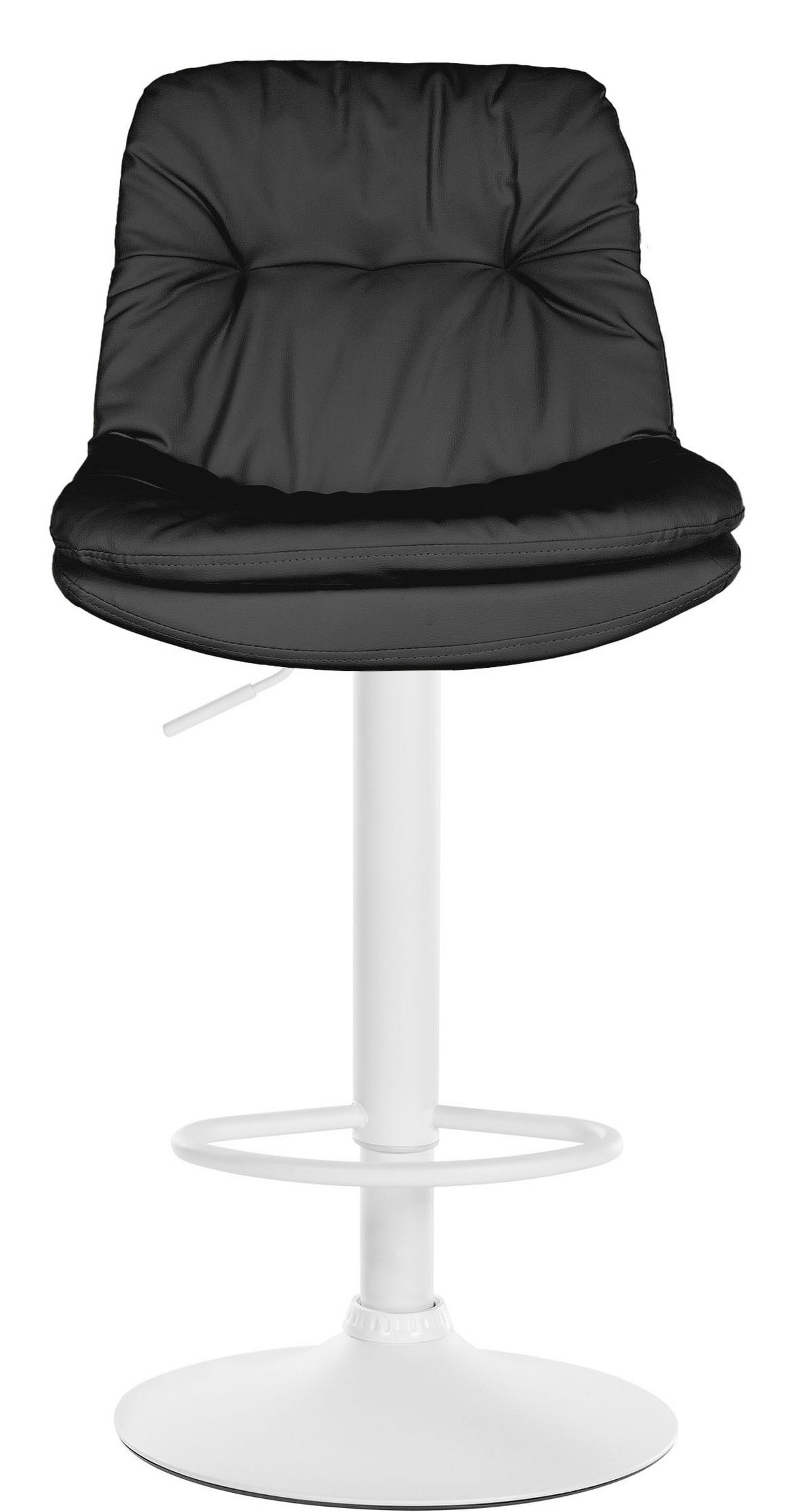 BARHOCKER Lederlook schwarz - Schwarz, Textil (46/92/54cm) - CLP