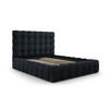 BETT mit Bettkasten und Kopfteil Mamaia aus Samt dunkelblau 140x200cm - Dunkelblau, Textil (140/200cm) - Micadoni