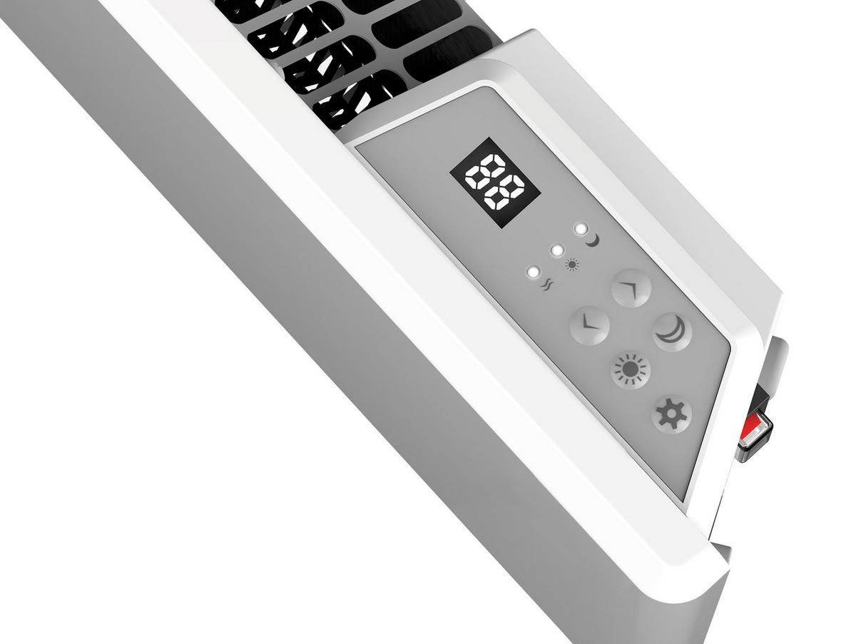 HEIZKÖRPERPANEEL Weiß mit digitaler Steuerung 1000 W - Weiß, Keramik (54/40/8cm) - Purline