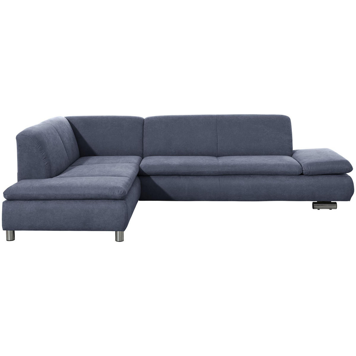 ECKSOFA mit Ottomane links Kaye Flachgewebe blau - Blau, Kunststoff (190/270cm) - 58aufmkessel
