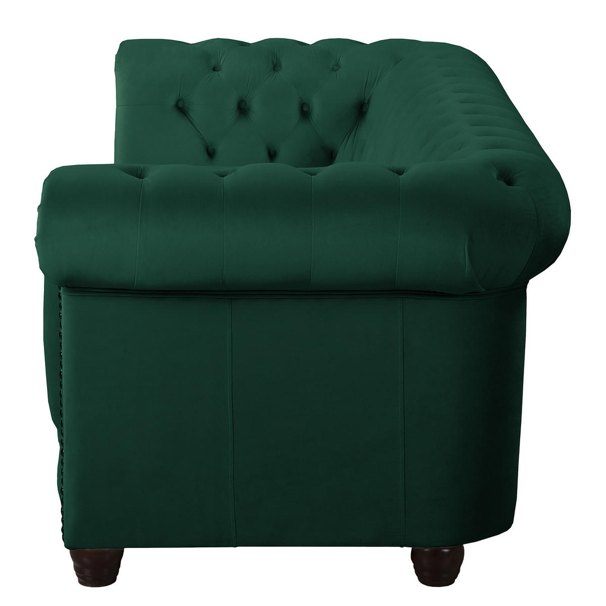 3-SITZER SOFA - Dunkelgrün, Textil (203/72/86cm) - home24