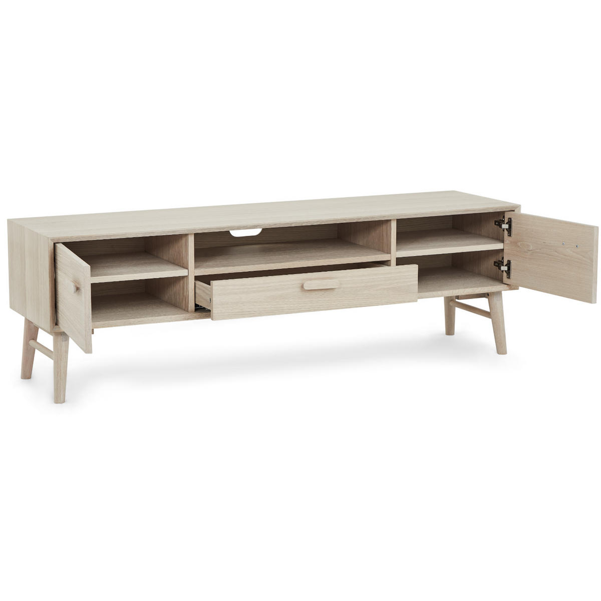 TV-ELEMENT Eiche massiv - Eiche Bianco, Holz/Holzwerkstoff (160/50/42cm) - Furnhouse