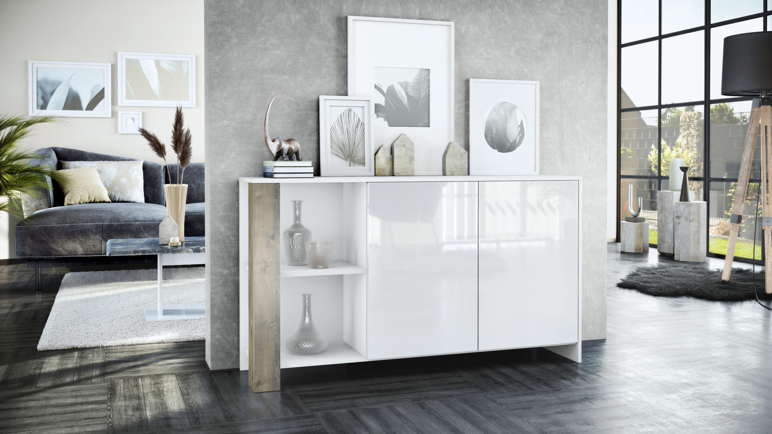 SIDEBOARD Canto Eiche Ribbeck - Alteiche, Holzwerkstoff (143/81/36cm) - Vladon
