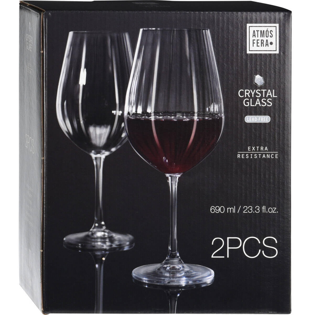 ROTWEINGLÄSER 2er-Set - Transparent, Glas (9L) - Home Styling Collection