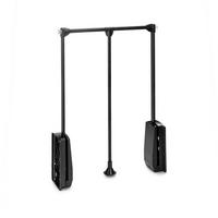 KLEIDERLIFT für Garderoben Hang, 450 - 600, Schwarz, Stahl und Kunststoff - Schwarz, Metall (60/85/75cm) - EMUCA