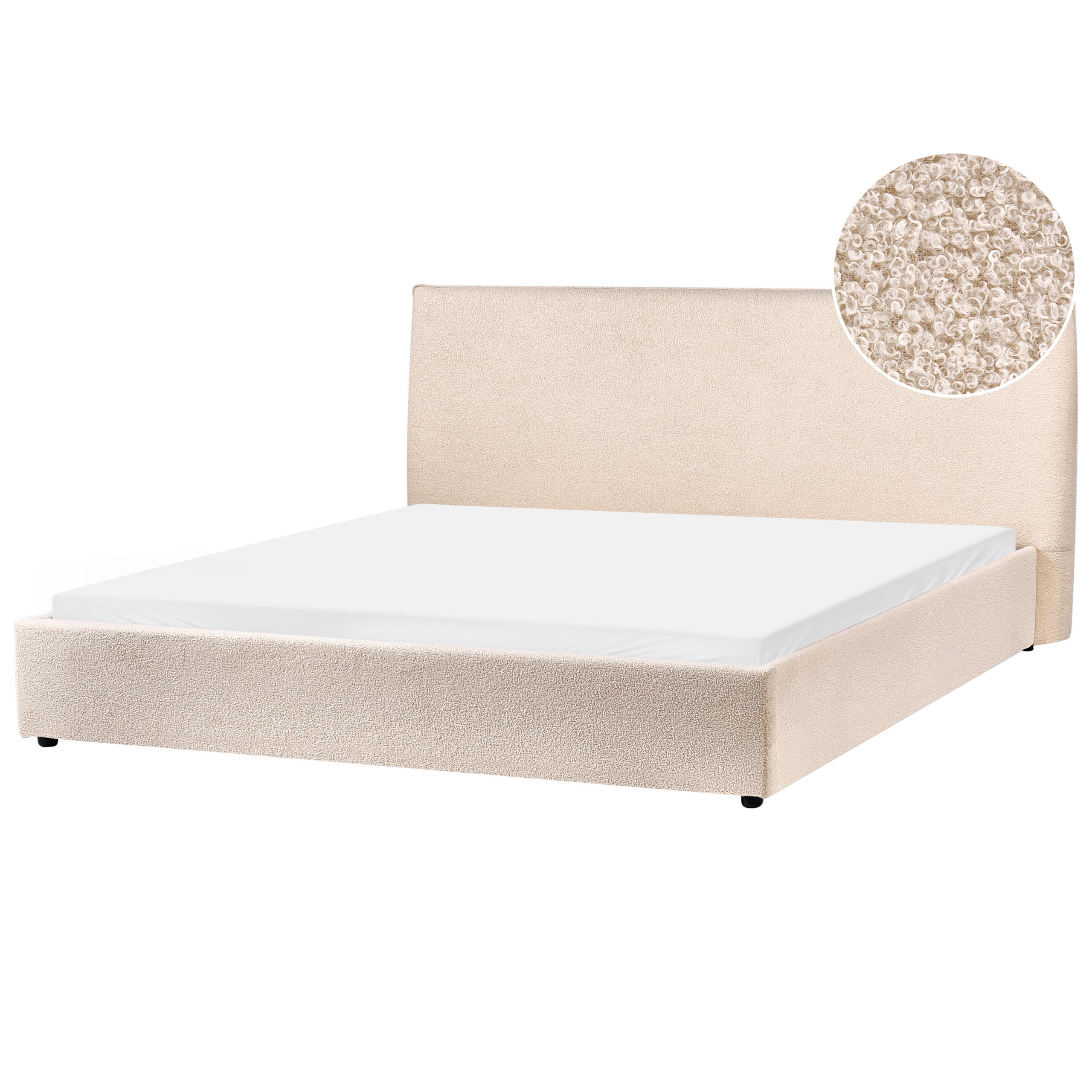 Beliani Wasserbett Beige 180x200 cm