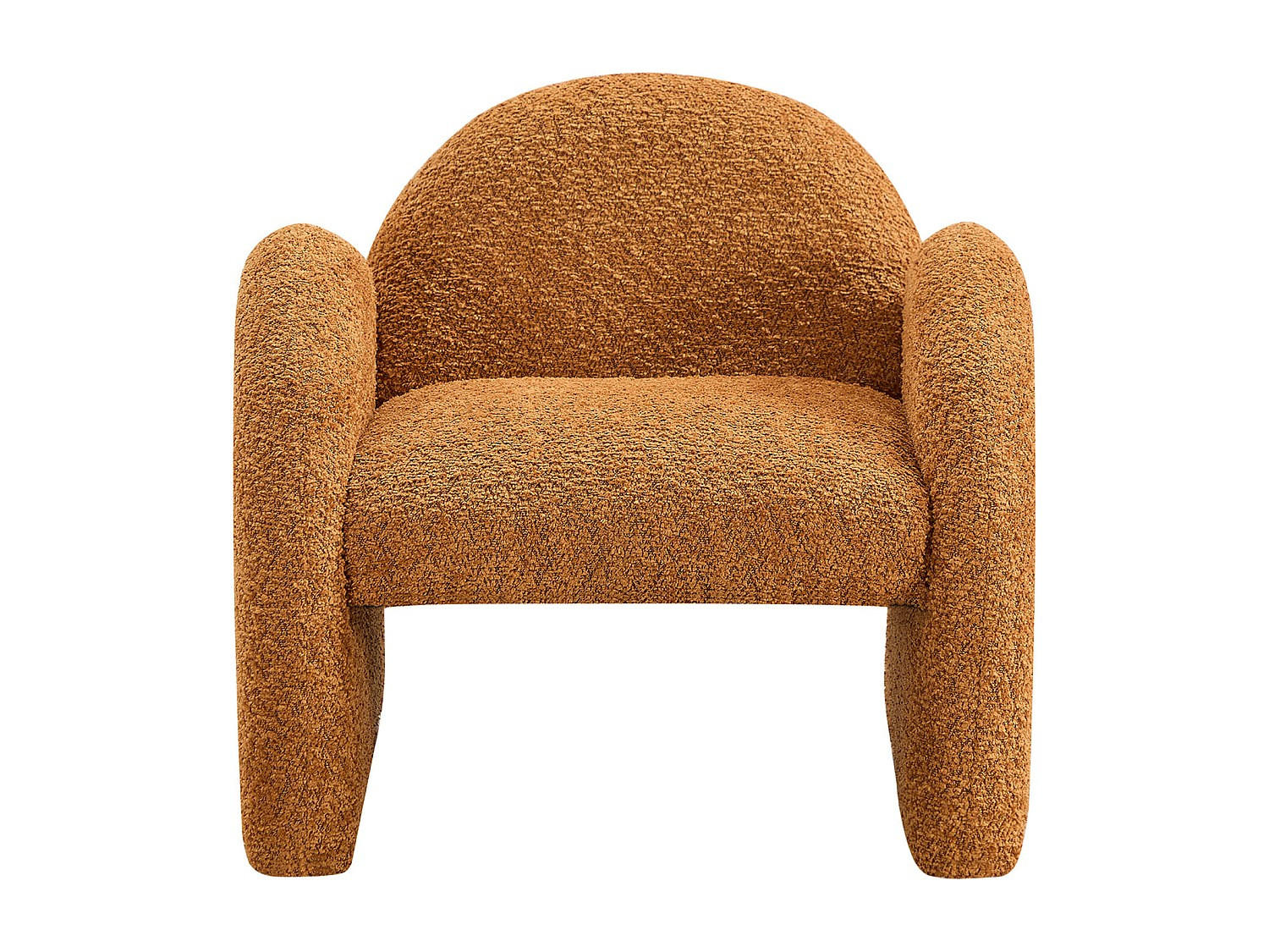 SESSEL mit gerader Rückenlehne - 1 Person - Stoff - Terracotta - - Terracotta, Textil (48/45.5/51cm) - Vente-Unique