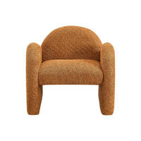 SESSEL mit gerader Rückenlehne - 1 Person - Stoff - Terracotta - - Terracotta, Textil (48/45.5/51cm) - Vente-Unique