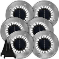 SOLARLEUCHTE 6-er Set Solarlampen - Silberfarben, Metall (11.6/11.6/13.5cm) - KRUMAD
