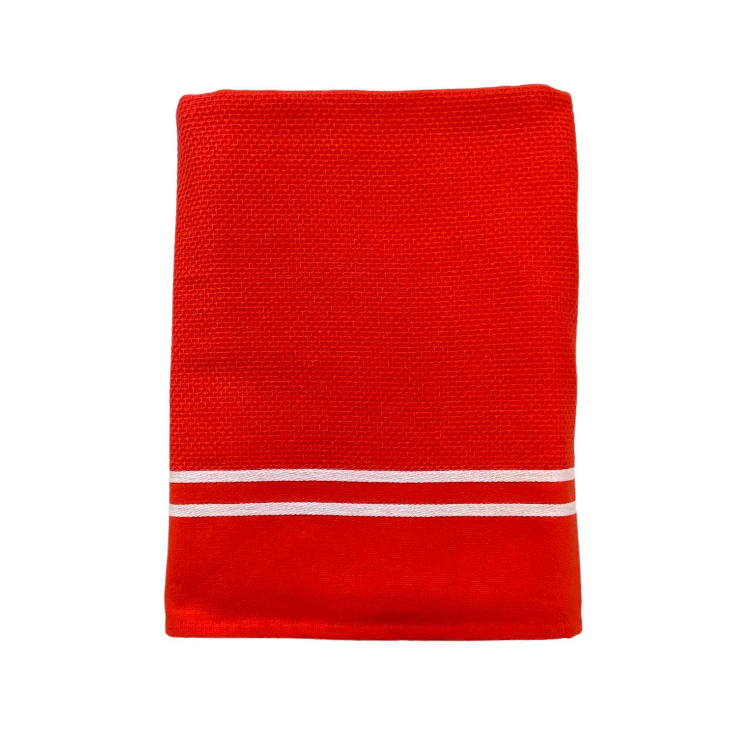 HAMAMTUCH mit Frotteefutter Waffle Mandarine 90x170 355g/m² - Orange, Textil (90/170cm) - LE COMPTOIR DE LA PLAGE