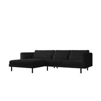 ECKSOFA Agada In Poso - Schwarz, Holzwerkstoff/Textil (281/174cm) - Fun Möbel