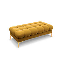 BANK Mamaia aus Samt gelb 2 Sitzplätze - Gelb, Textil (133/41/62cm) - Micadoni