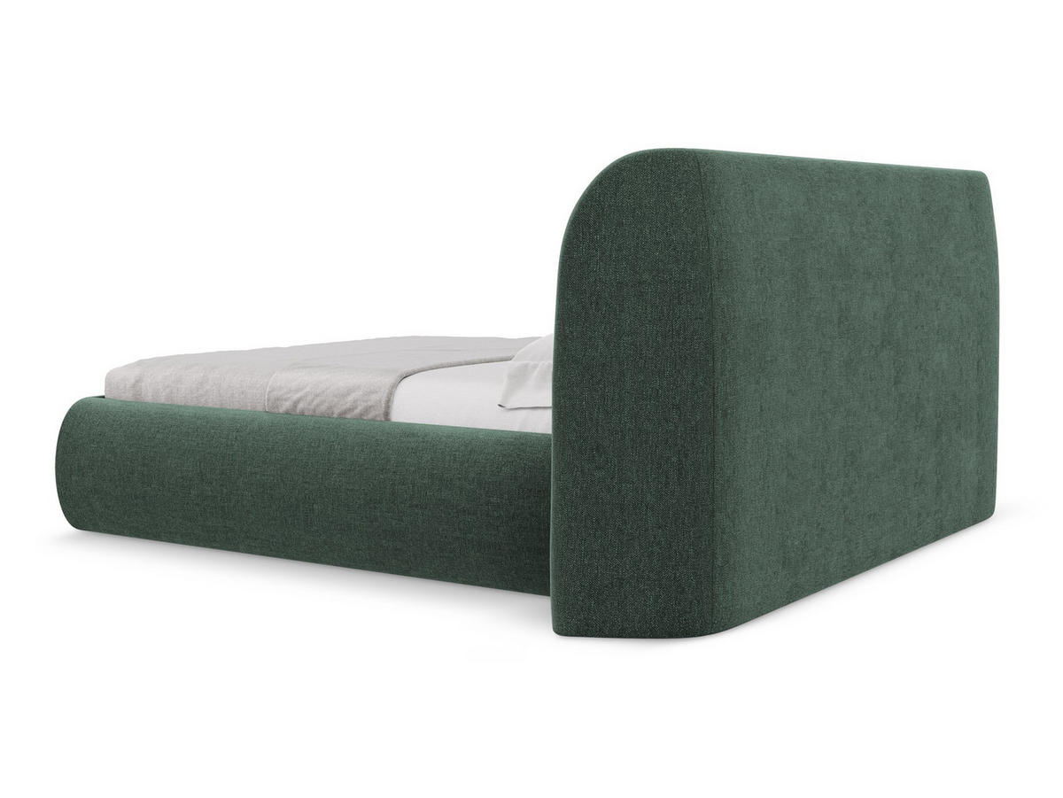 POLSTERBETT mit Bettkasten und Lattenrost 230x215 Grün - Schwarz/Grün, Kunststoff/Textil (180/200cm) - Makamii