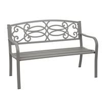 GARTENBANK 87x127x58cm Grau 2-Sitzer - Grau, Metall (127/87/58cm) - PROREGAL